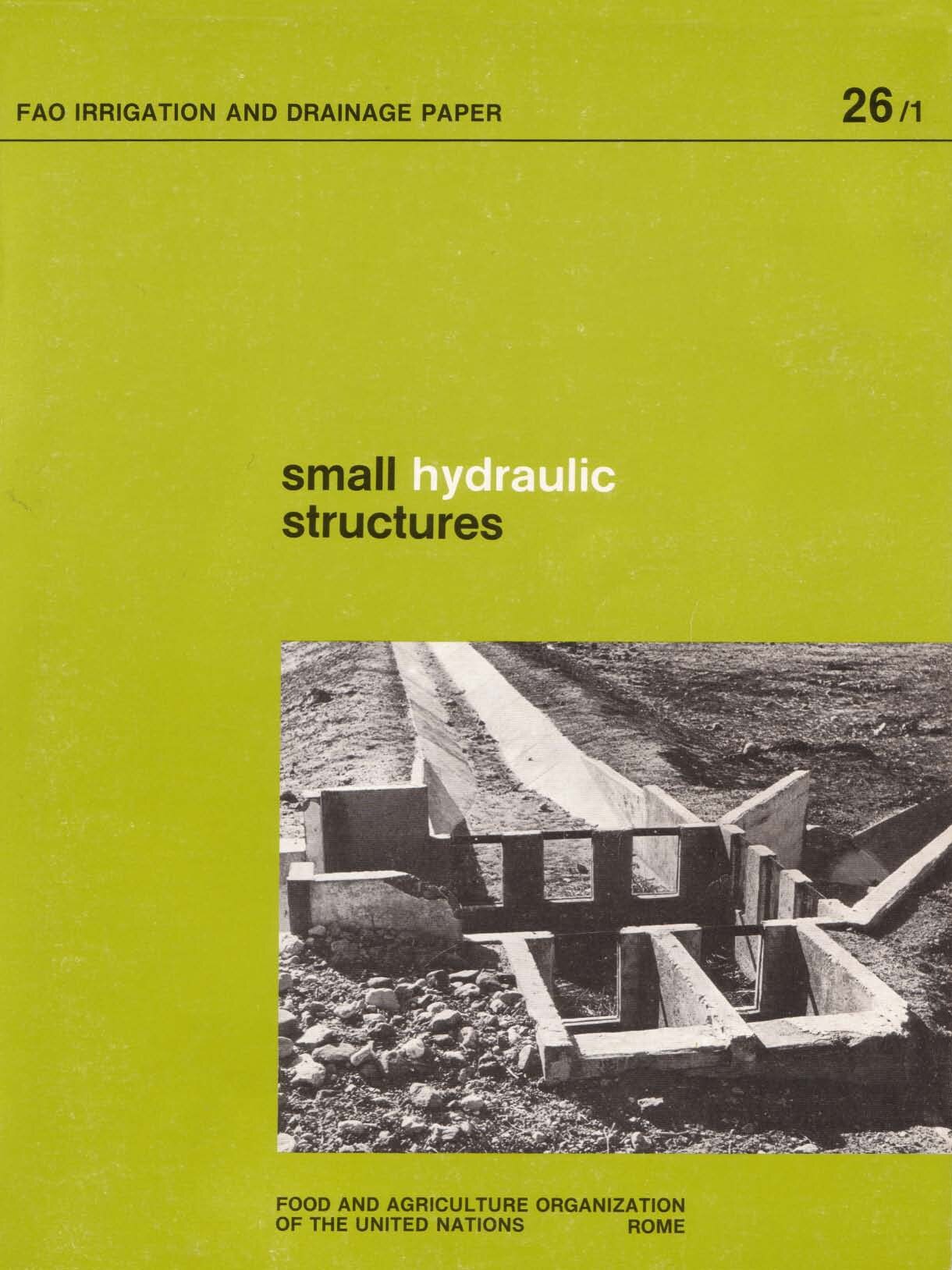 FAO I%D Paper No. 26-1 Small Hydraulic Structures